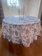 Load image into Gallery viewer, Black & White French Toile Round Tablecloth (Round)