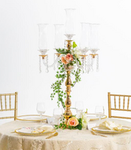 Load image into Gallery viewer, 5 Arm Crystal Candelabra