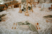 Load image into Gallery viewer, Floral Sage Tablecloth (Round)