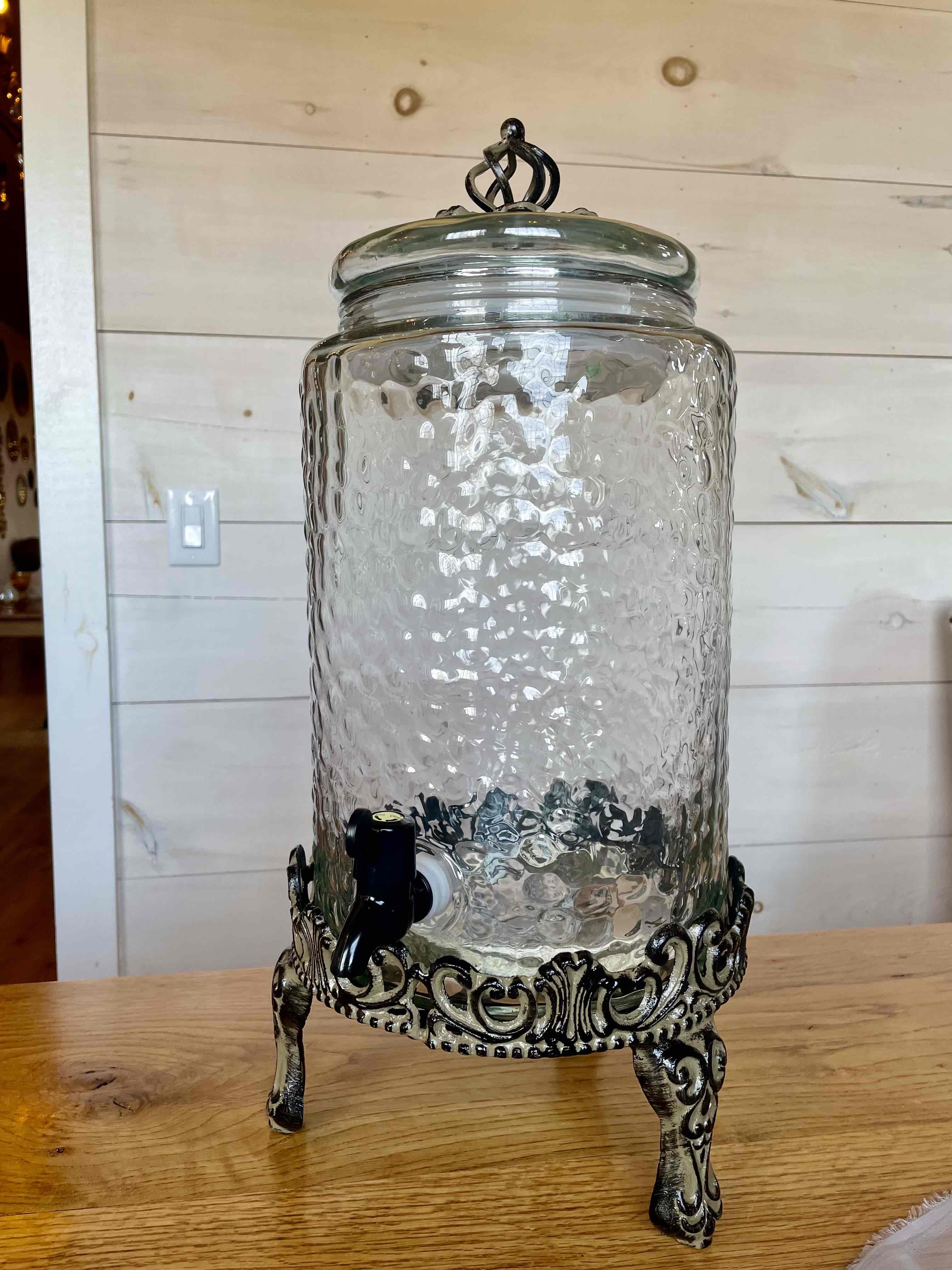 Mason Jar Beverage Dispenser (#1190) — Rustic Elegance