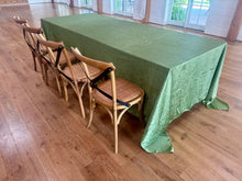 Load image into Gallery viewer, Willow Green Velvet Crinkle Shimmer Tablecloth (Recangular)
