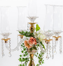 Load image into Gallery viewer, 5 Arm Crystal Candelabra
