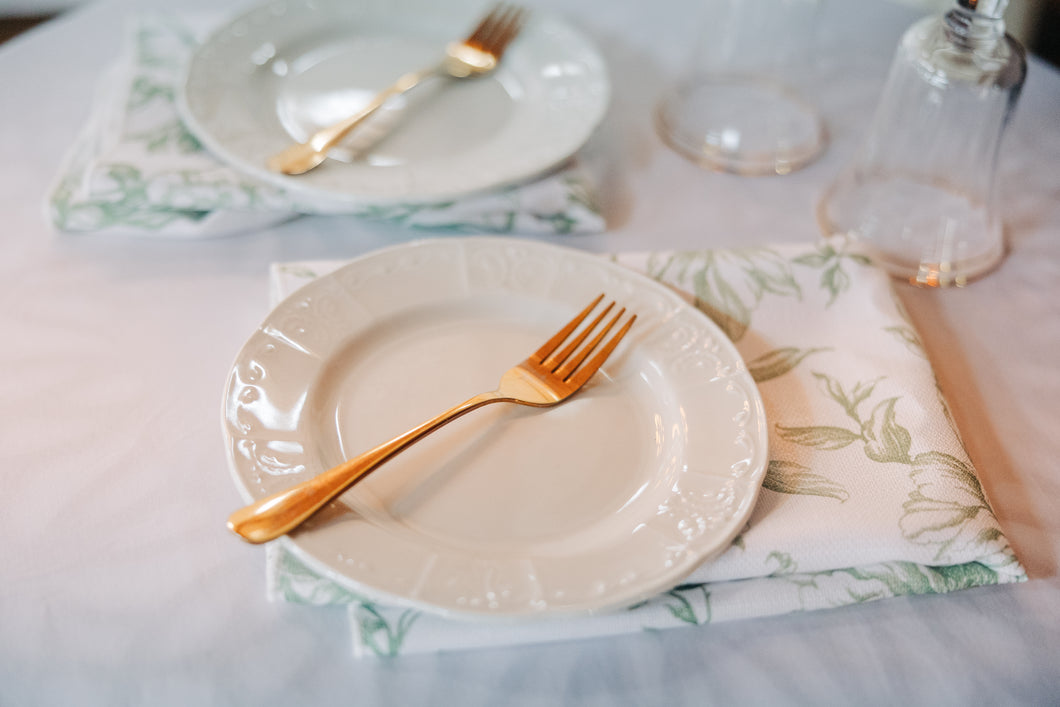 White Embossed Accent Plate