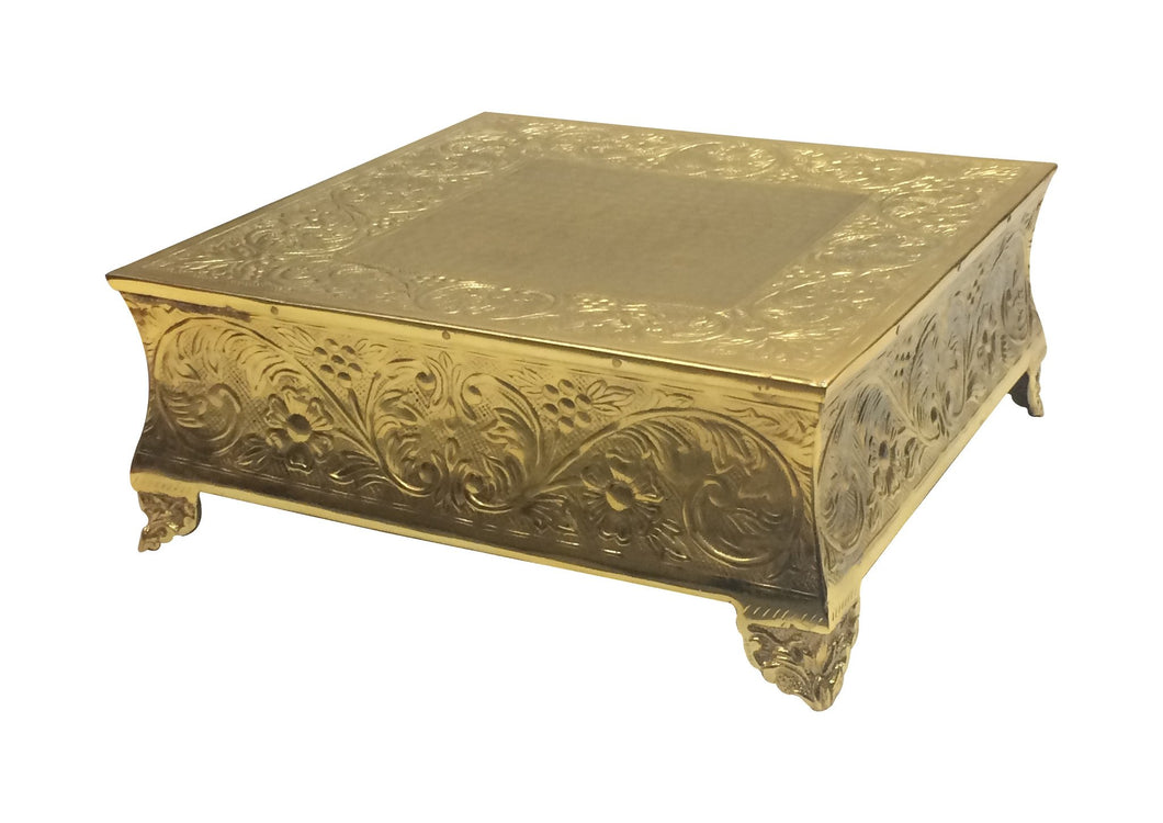 Gold, Square Cake Stand